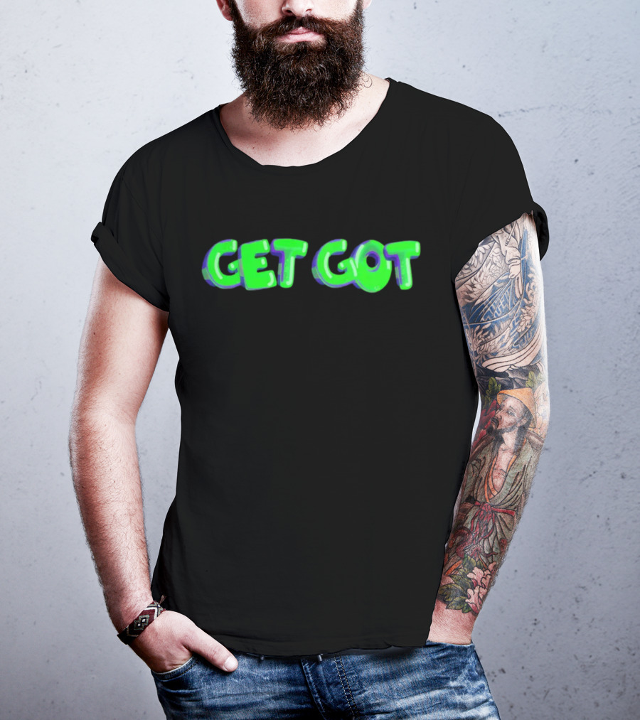 Airrack Merch Get Got Neon Green Text T-Shirt