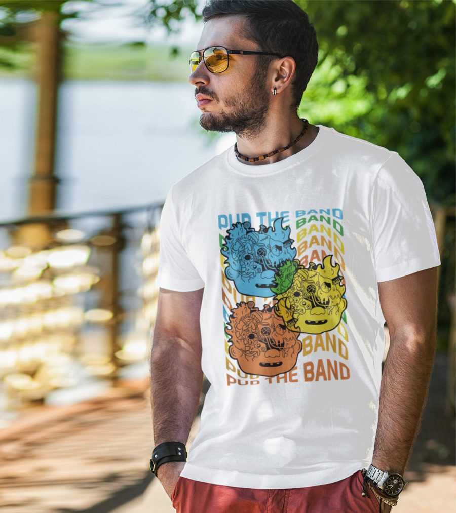 Pup The Band Headburster Technicolor Art Face Trio T-Shirt