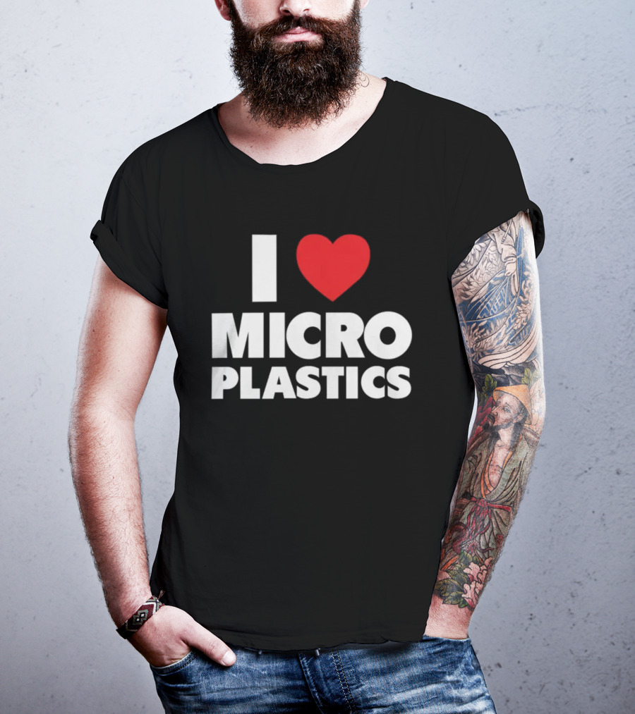 Shitheadsteve I Heart Microplastics Black T-Shirt