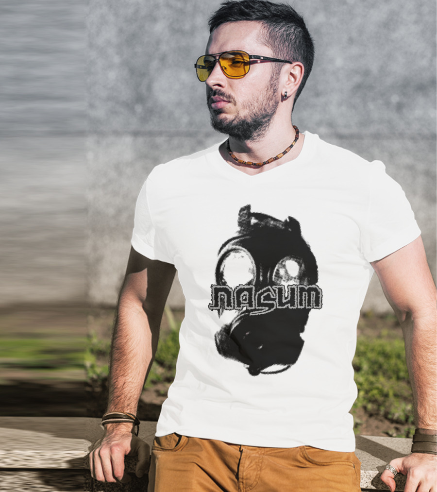 Nasum Gasmask Logo Dark Aesthetic T-Shirt