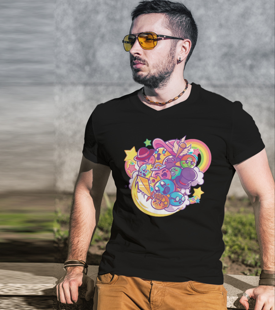 Terraria Merch Town Slime Rainbow Star Hat Collection T-Shirt