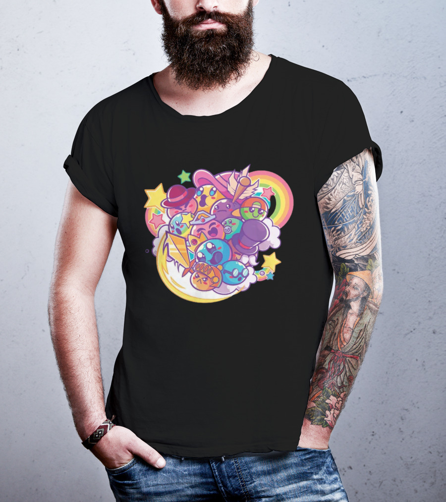 Terraria Merch Town Slime Rainbow Star Hat Collection T-Shirt