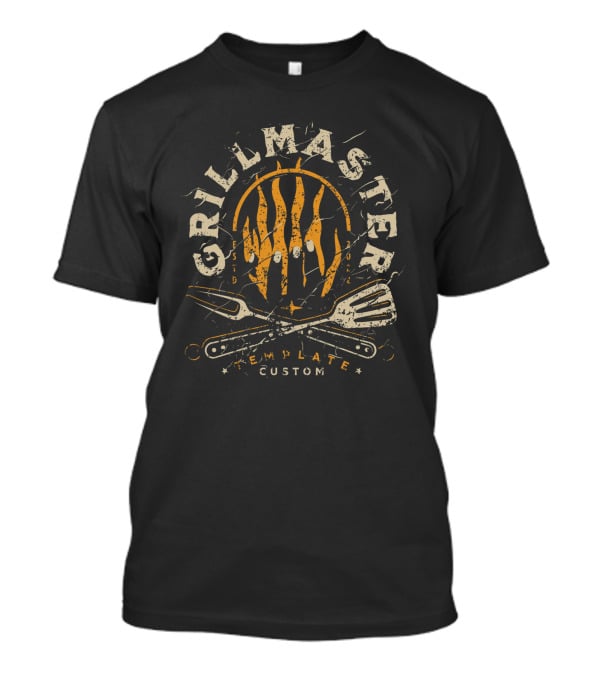 Grillmaster Flame Custom Template BBQ Tools T-Shirt