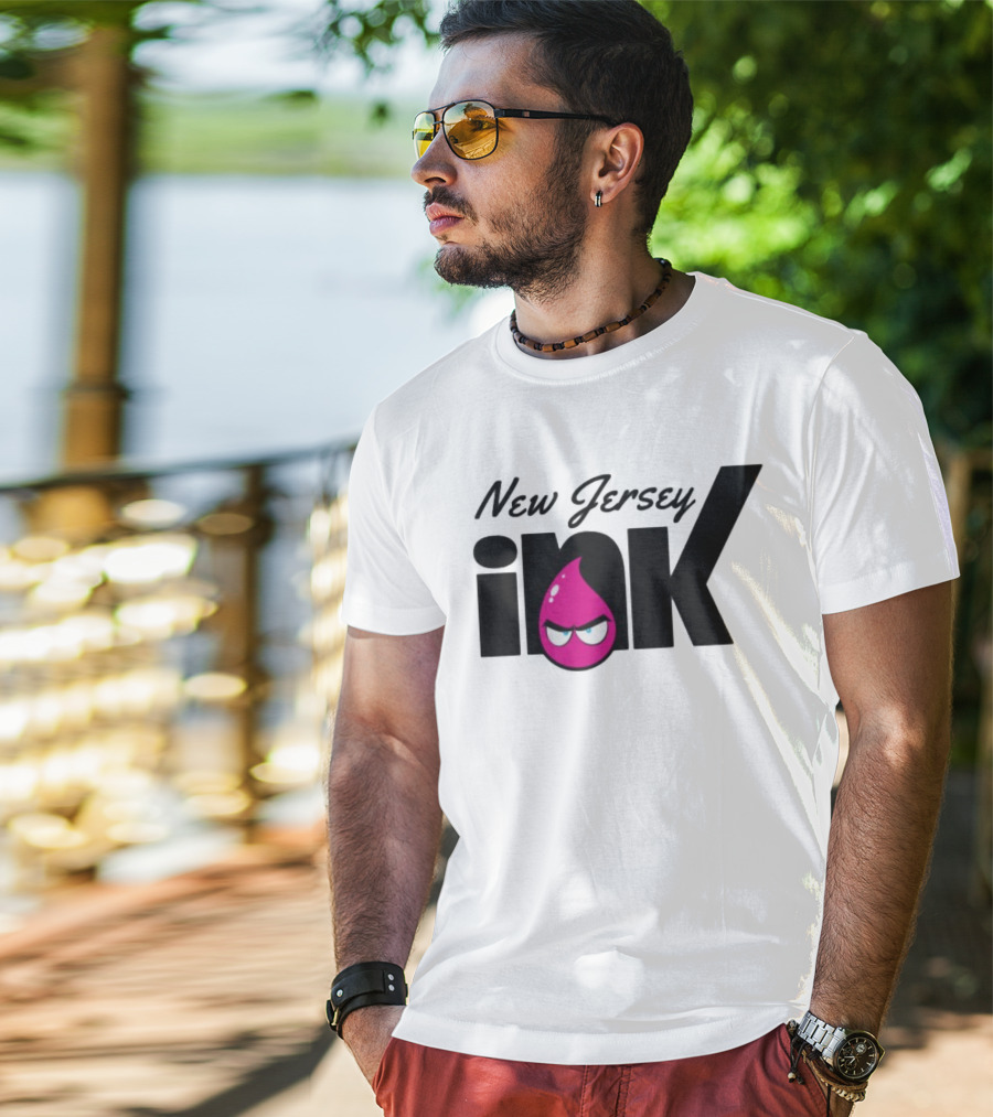 New Jersey Ink Angry Pink Droplet T-Shirt