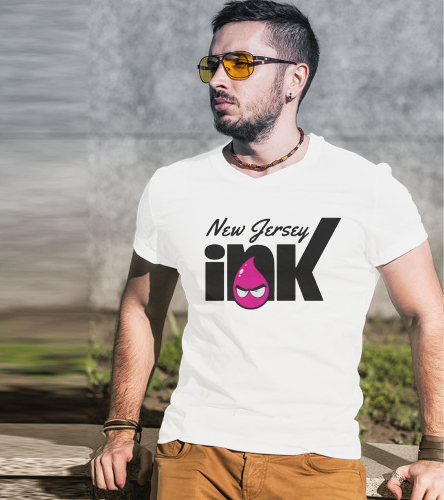 New Jersey Ink Angry Pink Droplet T-Shirt