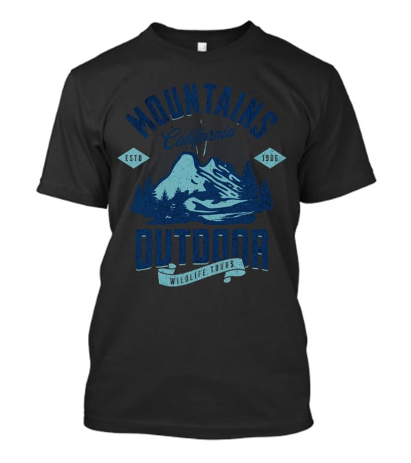 Mountains Outdoor California Wildlife Tours Estd 1968 T-Shirt