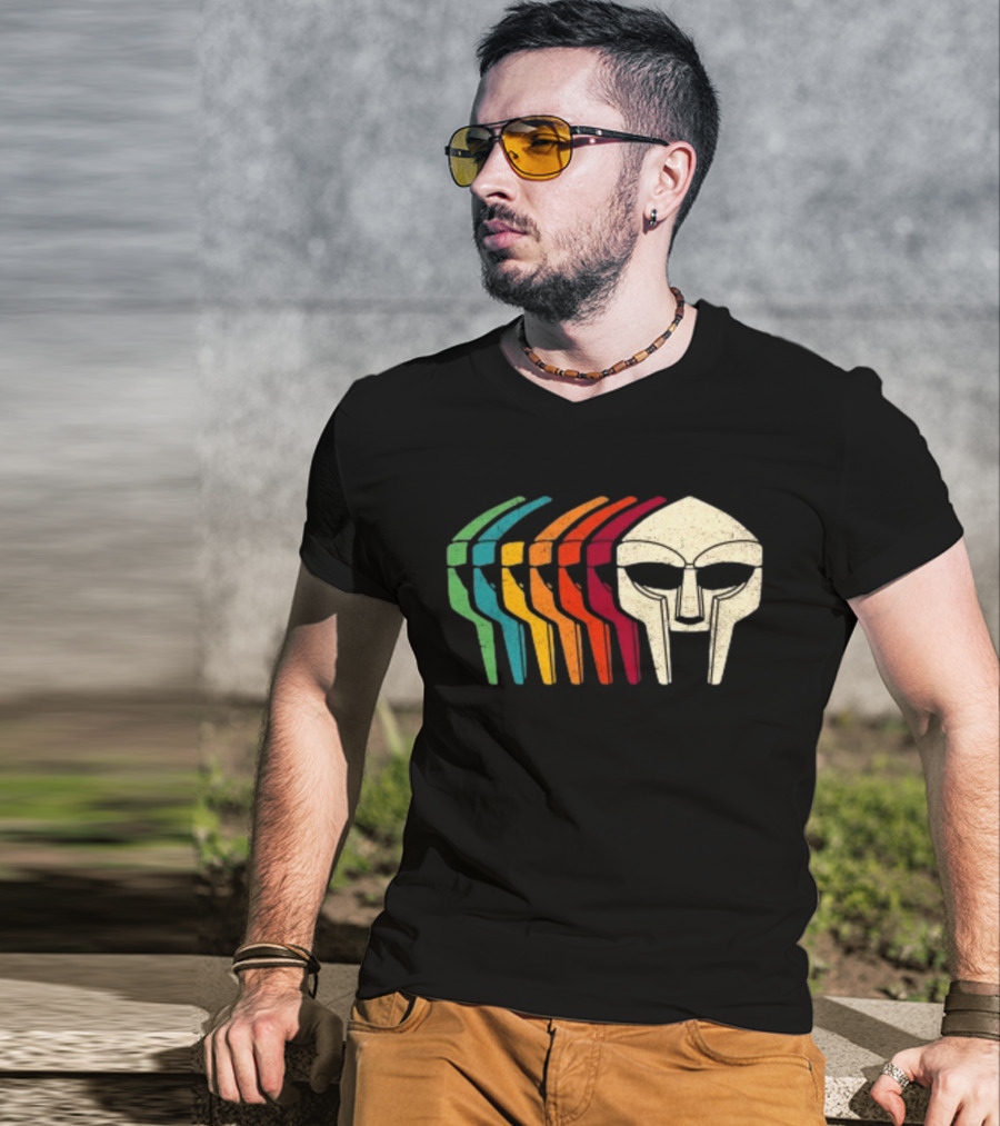 Retro Multicolor MF Doom Mask T-Shirt