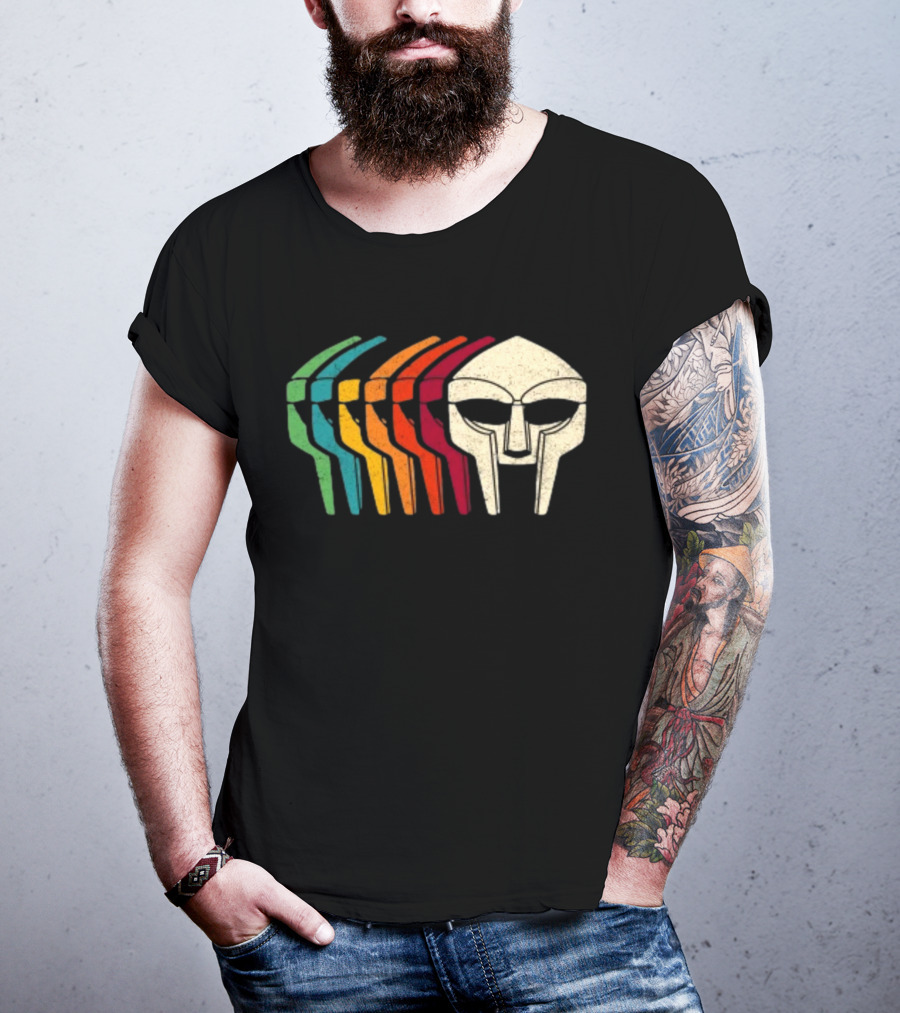 Retro Multicolor MF Doom Mask T-Shirt