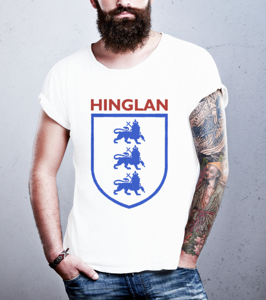 Hinglan Three Blue Lions Crest T-Shirt
