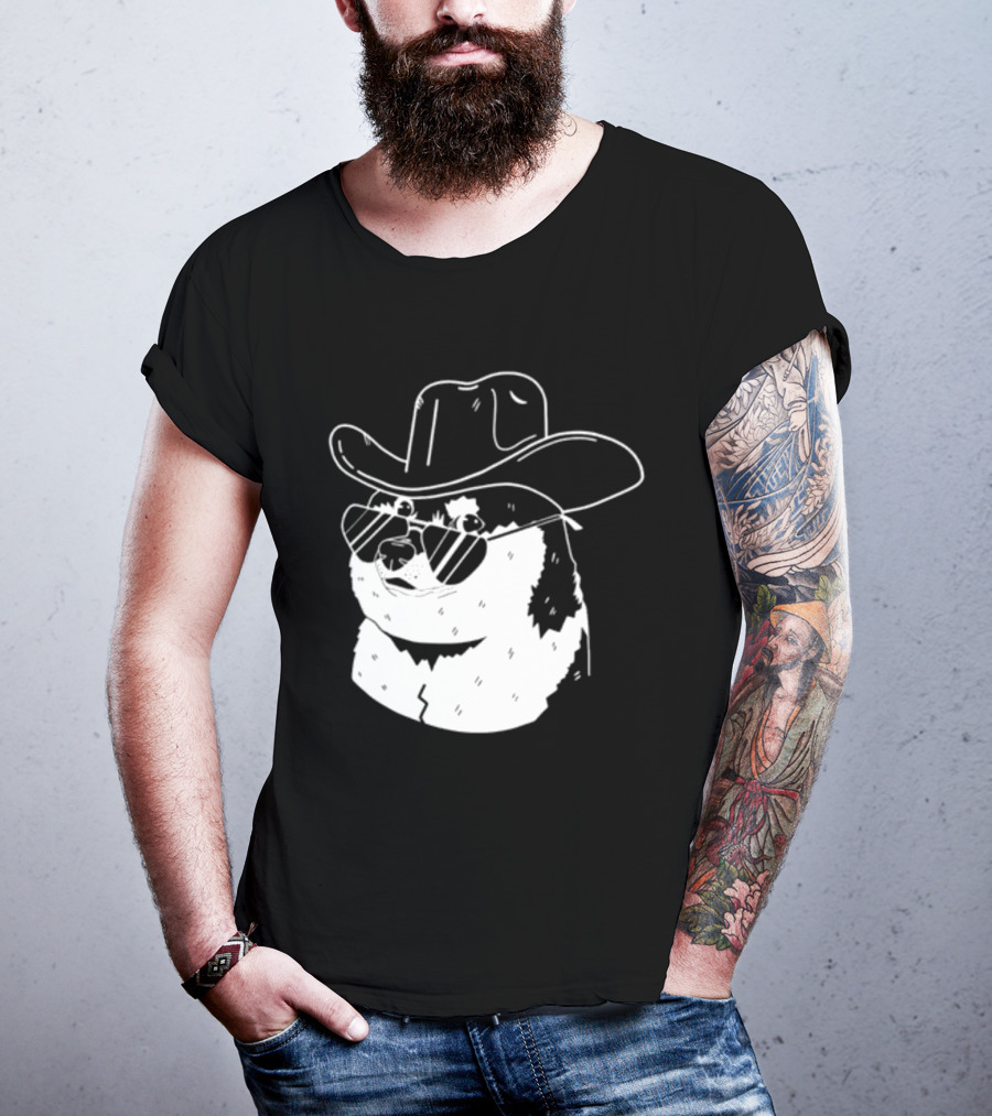 Rodeo Doge Cowboy Hat Sunglasses Collection T-Shirt