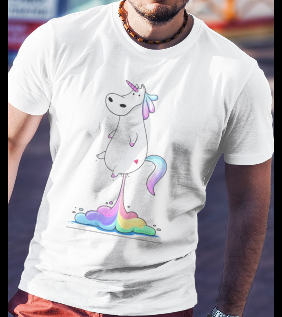 Unicorn Fart Rainbow Clouds Magic T-Shirt