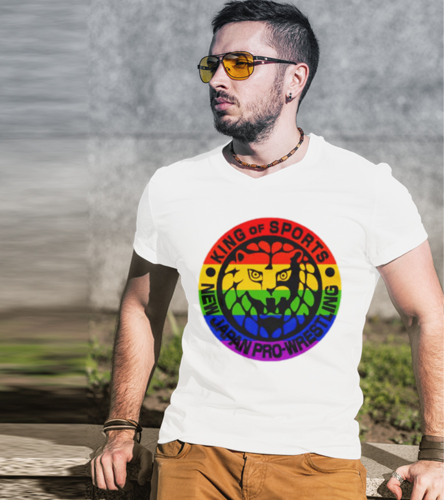 King Of Sports New Japan Pro-Wrestling Rainbow Lion T-Shirt