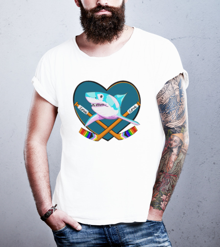 San Jose Sharks Pride Night Love Inclusion Diversity Hockey T-Shirt