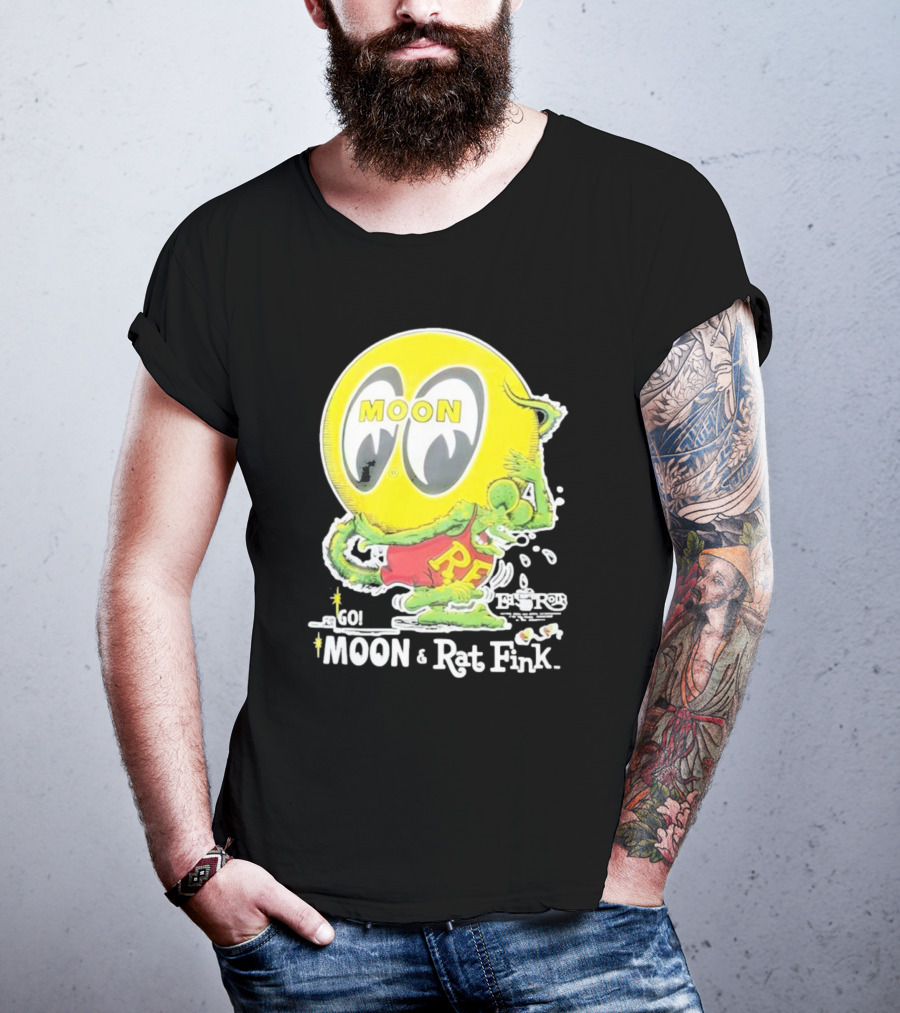Go MOON And Rat Fink T-Shirt