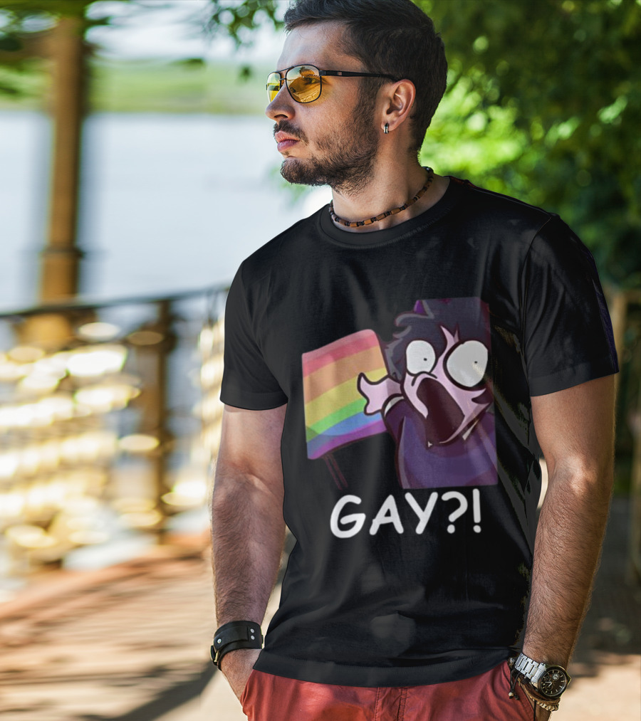 Jellybean Gay? Rainbow Flag Shocked Reaction T-Shirt