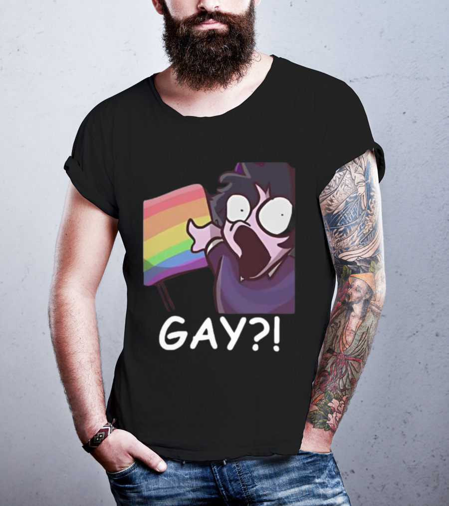 Jellybean Gay? Rainbow Flag Shocked Reaction T-Shirt