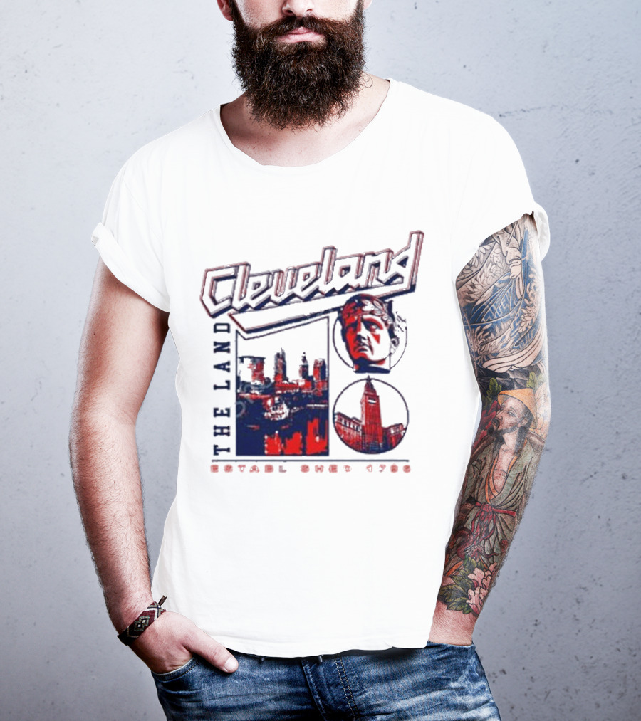 Cleveland The Land Established 1796 Skyline And Monument T-Shirt