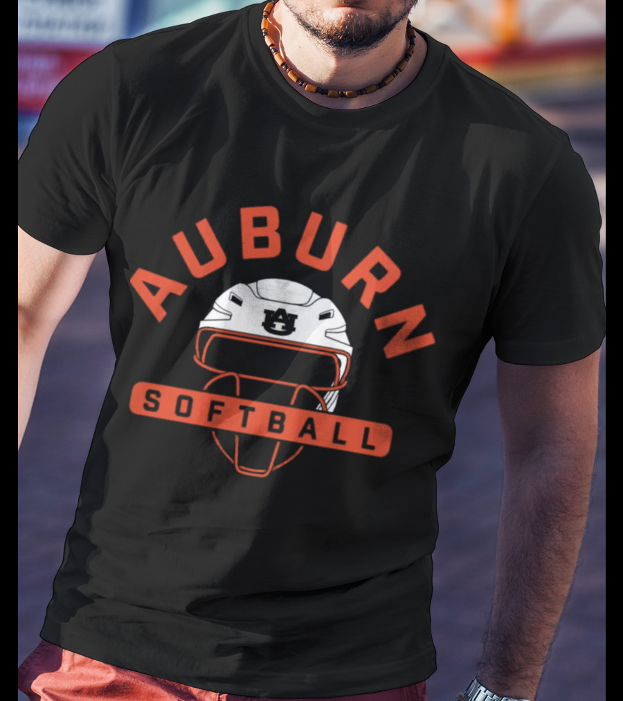 Auburn Softball Catcher Helmet Team T-Shirt