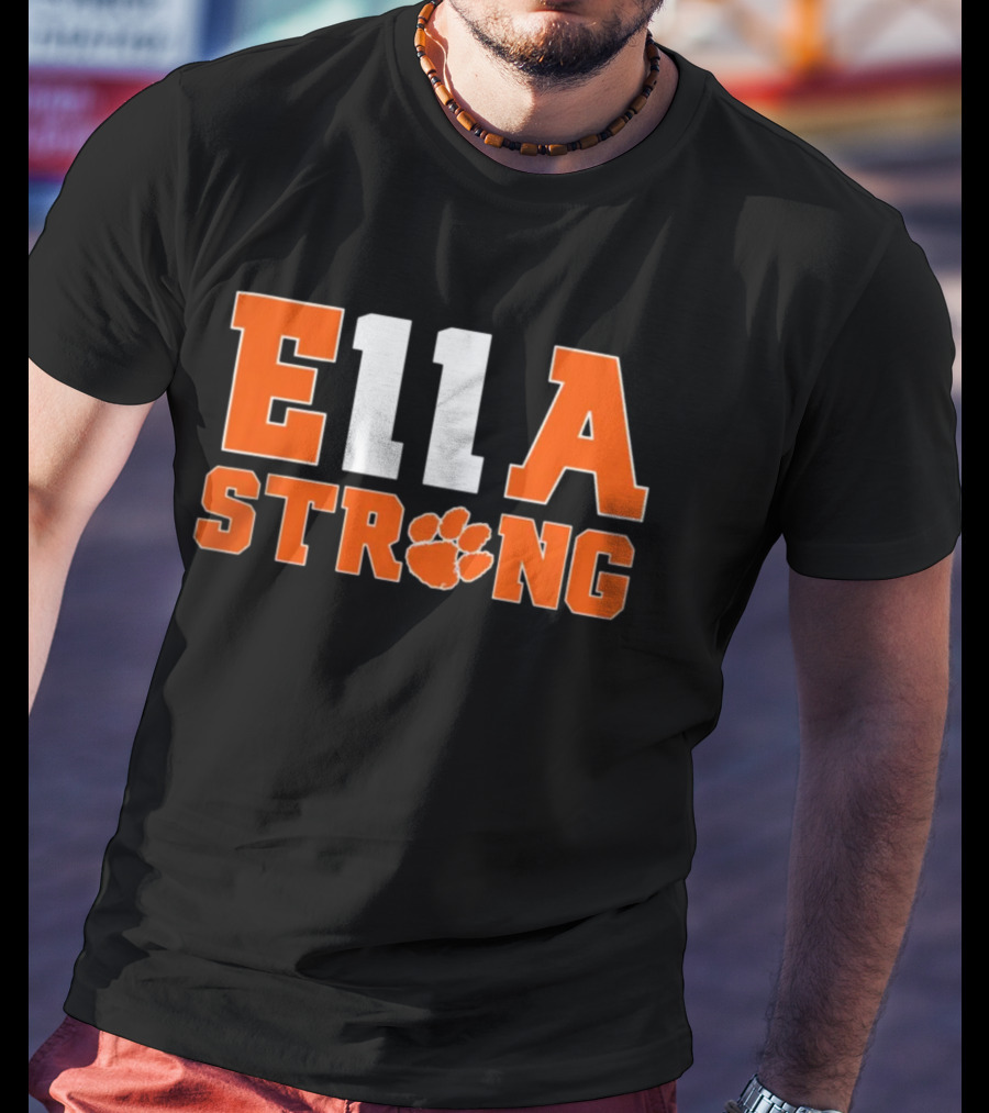Clemson Tigers Ella Strong 11 Clemson University Football Paw T-Shirt