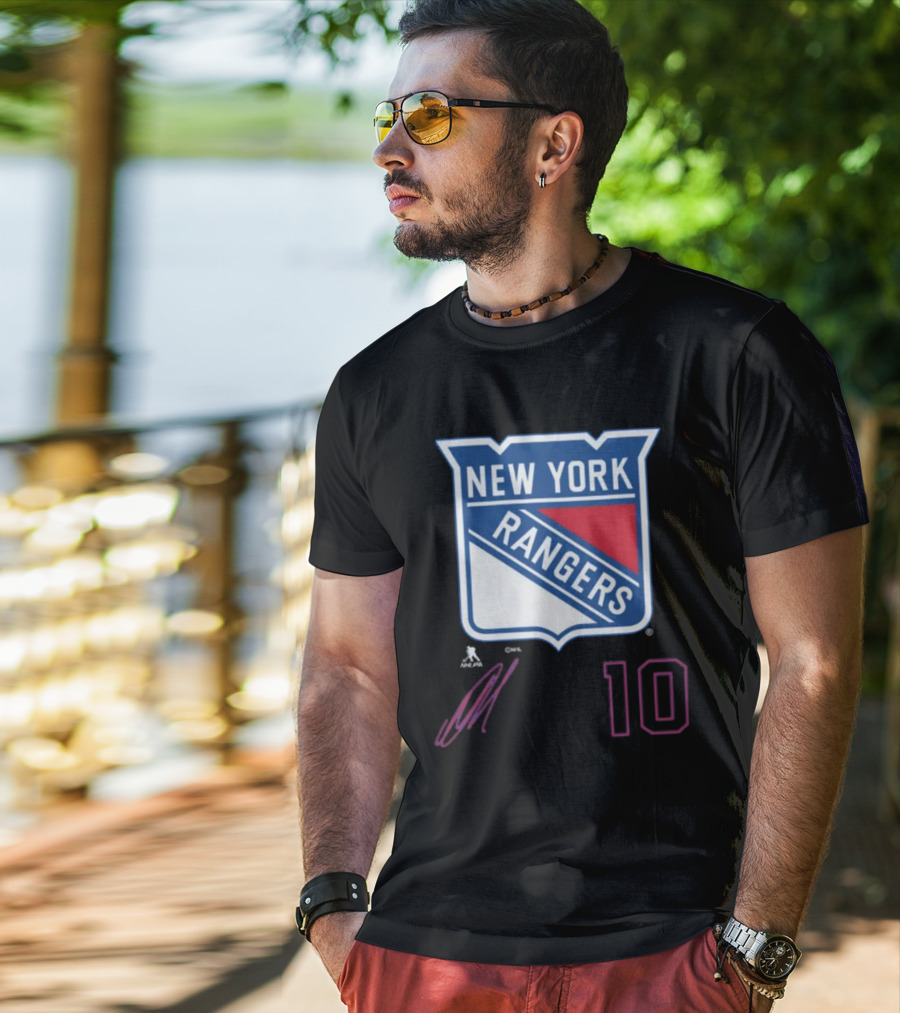 New York Rangers Artemi Panarin Number 10 NHLPA Logo Royal T-Shirt