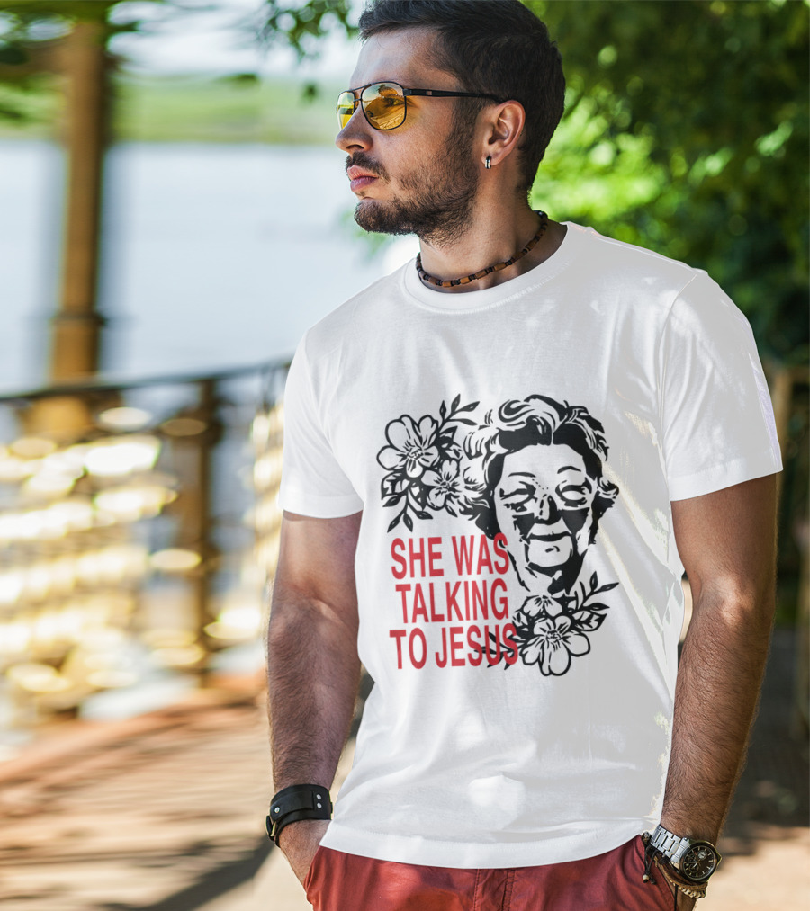 She Was Talking To Jesus Brandon Lake Merch T-Shirt