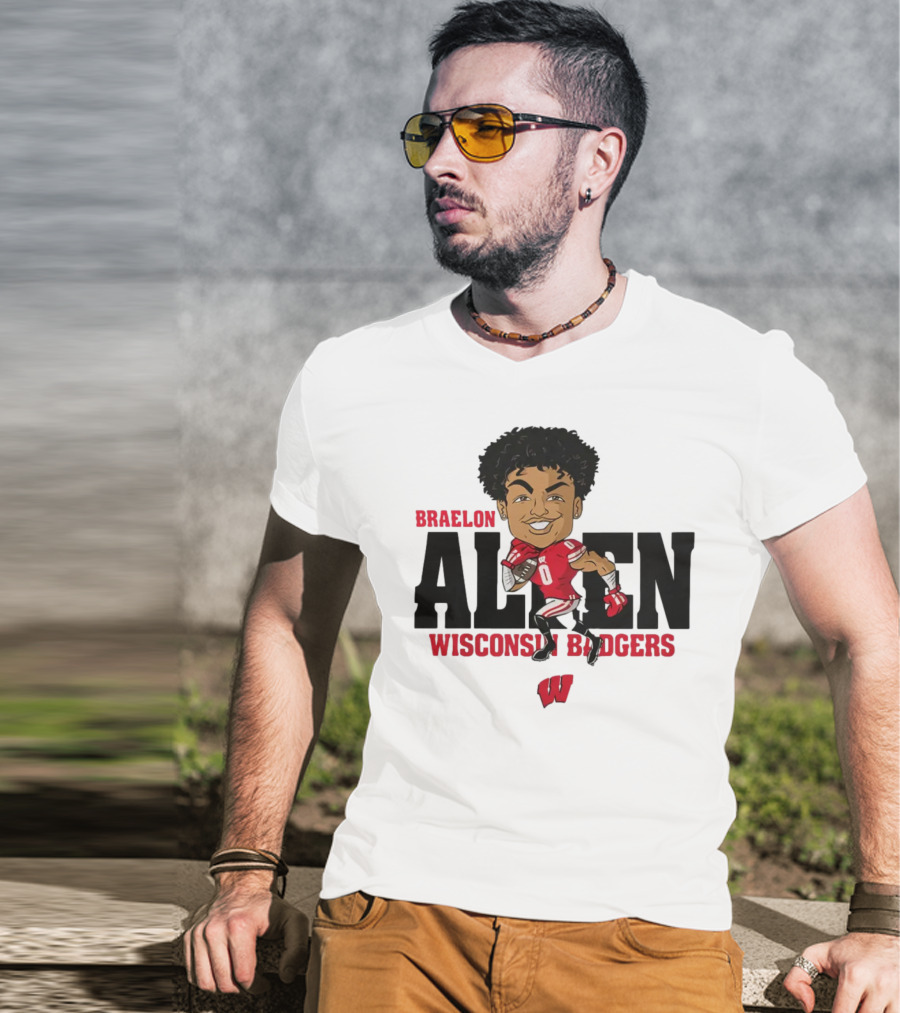 Braelon Allen Wisconsin Badgers Red Uniform T-Shirt