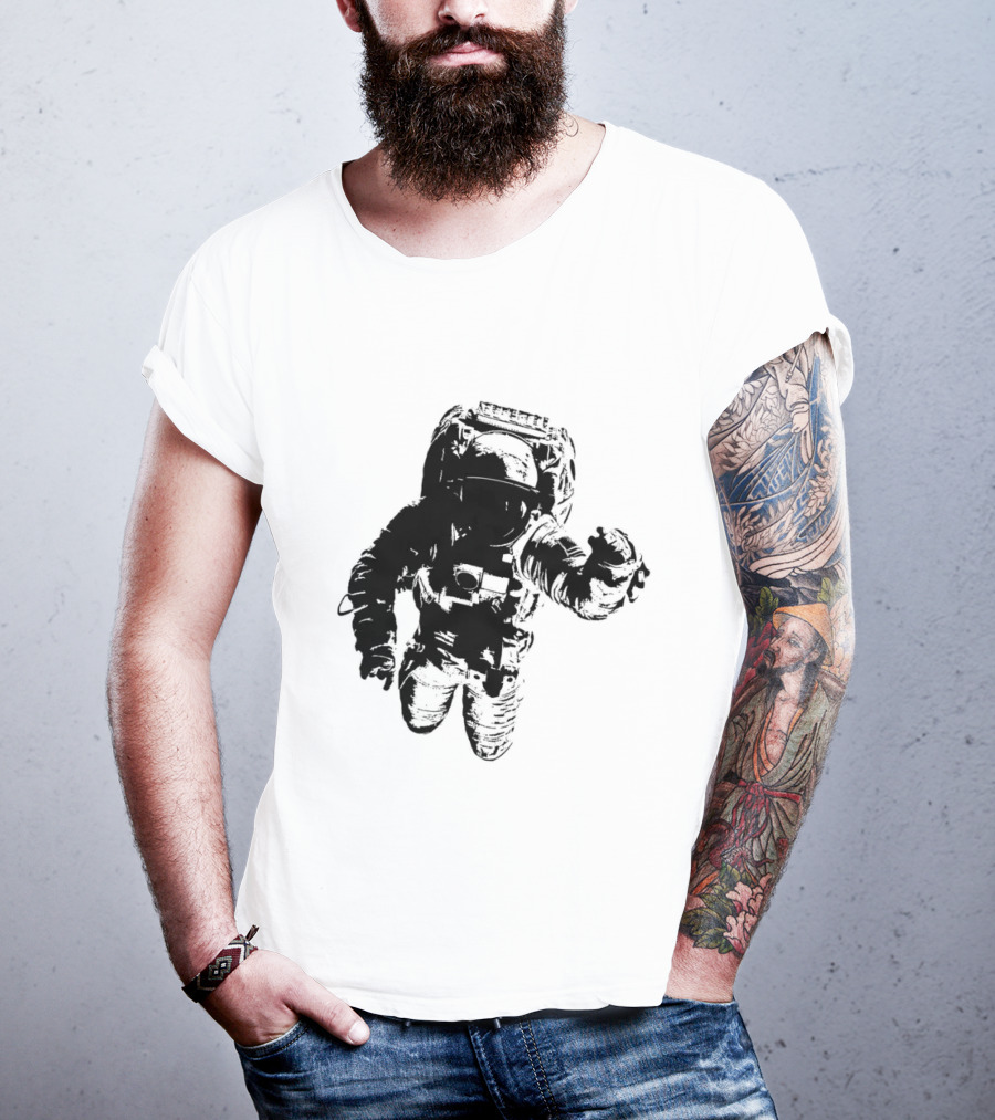 Astronomer Floating Astronaut Black T-Shirt