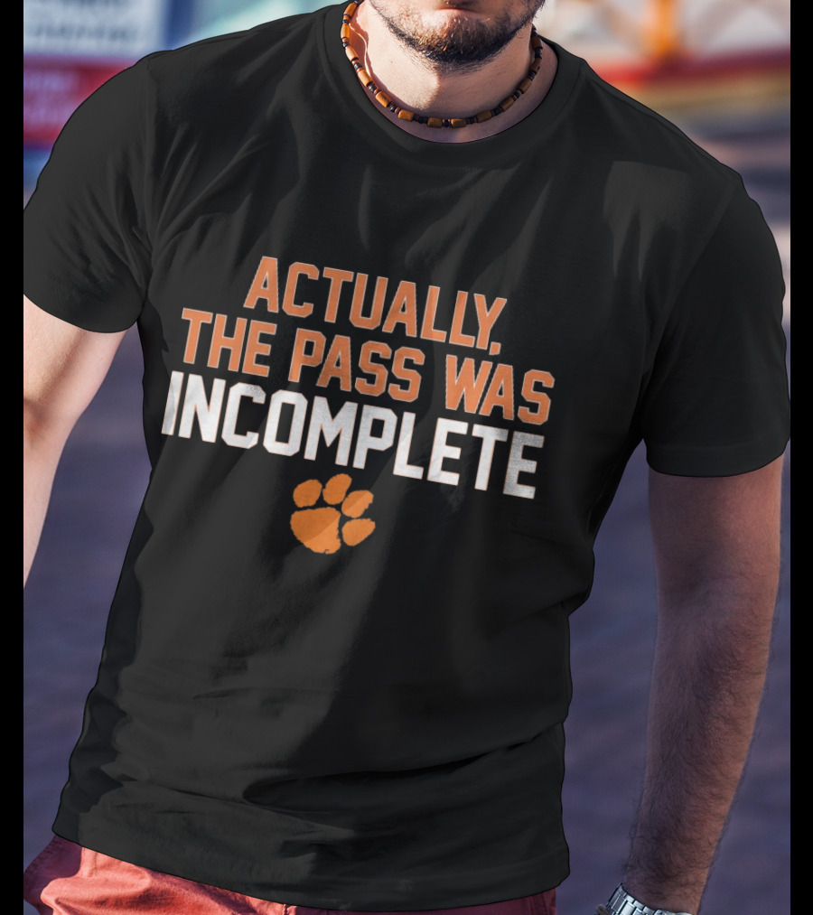 Actually The Pass Was Incomplete Paw Prints T-Shirt