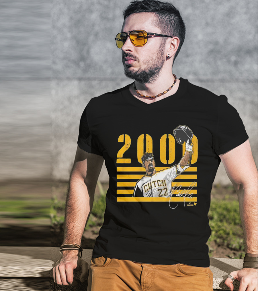 Pittsburgh Cutch 22 2000 Hits Celebration MLB Player T-Shirt