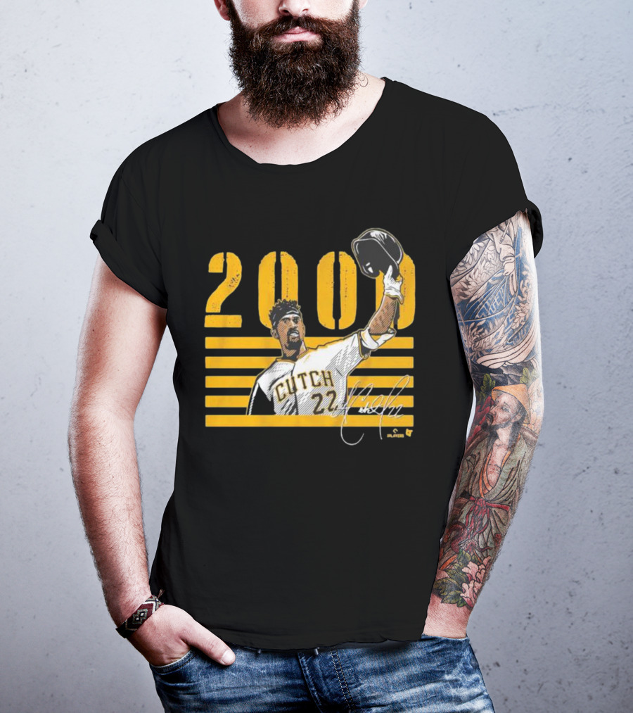 Pittsburgh Cutch 22 2000 Hits Celebration MLB Player T-Shirt