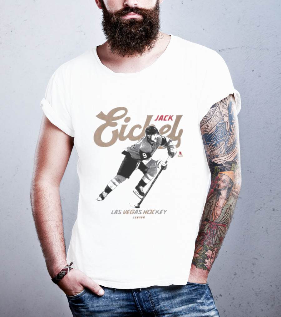 Jack Eichel Las Vegas Hockey Player Action T-Shirt