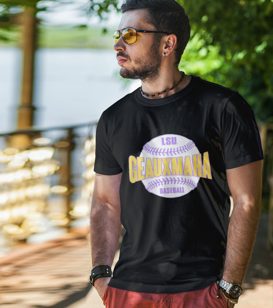 LSU Tigers GEAUXMAHA Baseball T-Shirt