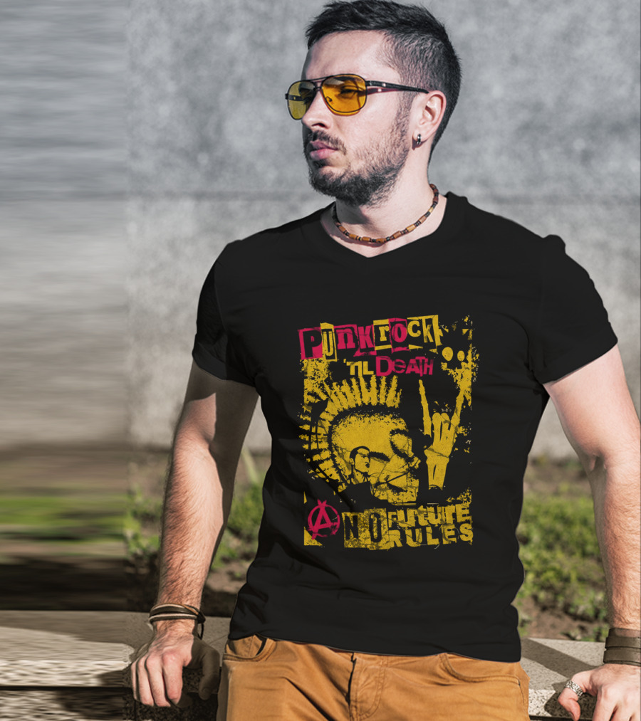 Punk Rock 'til Death Anarchy No Future Rules T-Shirt