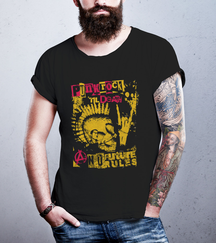 Punk Rock 'til Death Anarchy No Future Rules T-Shirt