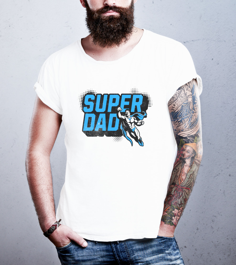 SUPER DAD Superhero Flying Father's Day Hero Gift T-Shirt