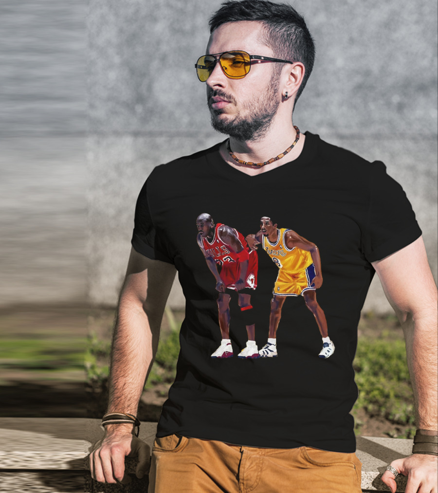 Bulls 23 Lakers 8 Iconic Basketball Legends T-Shirt