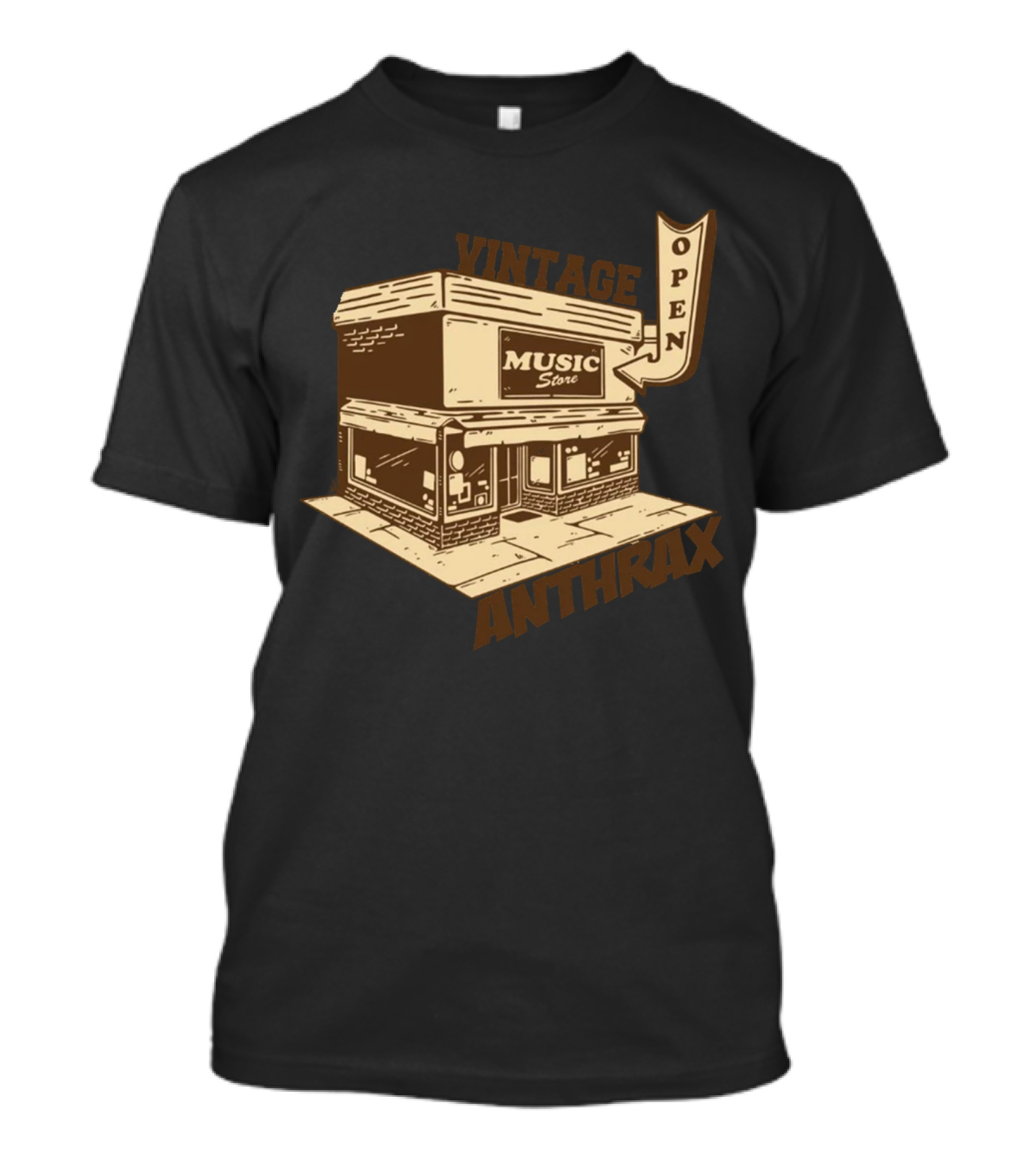 Vintage Music Store Open Anthrax T-Shirt