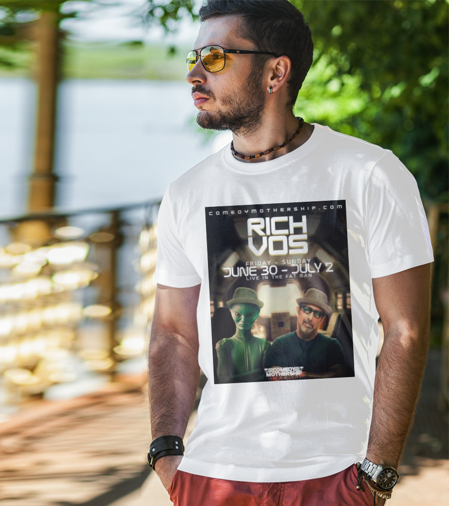 Rich Vos Comedy Mothership Live June 30 - July 2 Featuring Alien Fan Photo T-Shirt