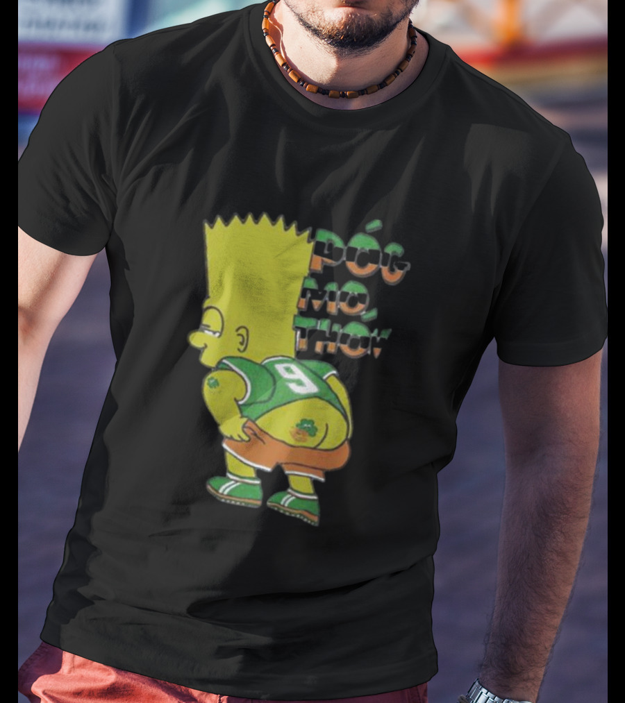 Simperson Bart Number 9 Pog Mo Thon St. Patrick's Irish Green T-Shirt
