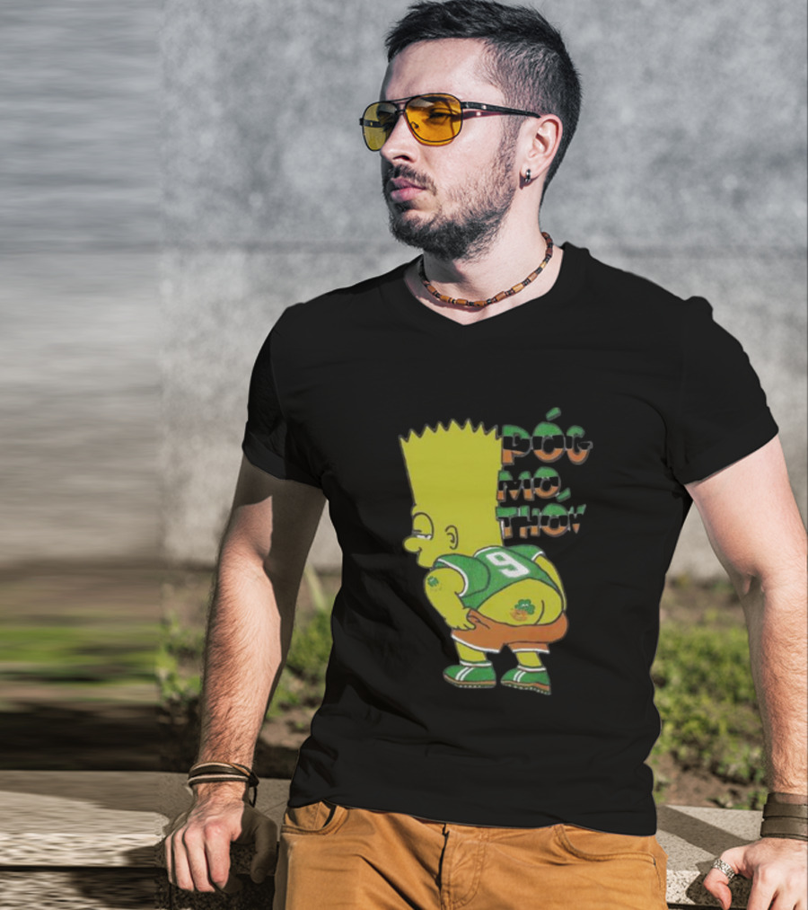 Simperson Bart Number 9 Pog Mo Thon St. Patrick's Irish Green T-Shirt