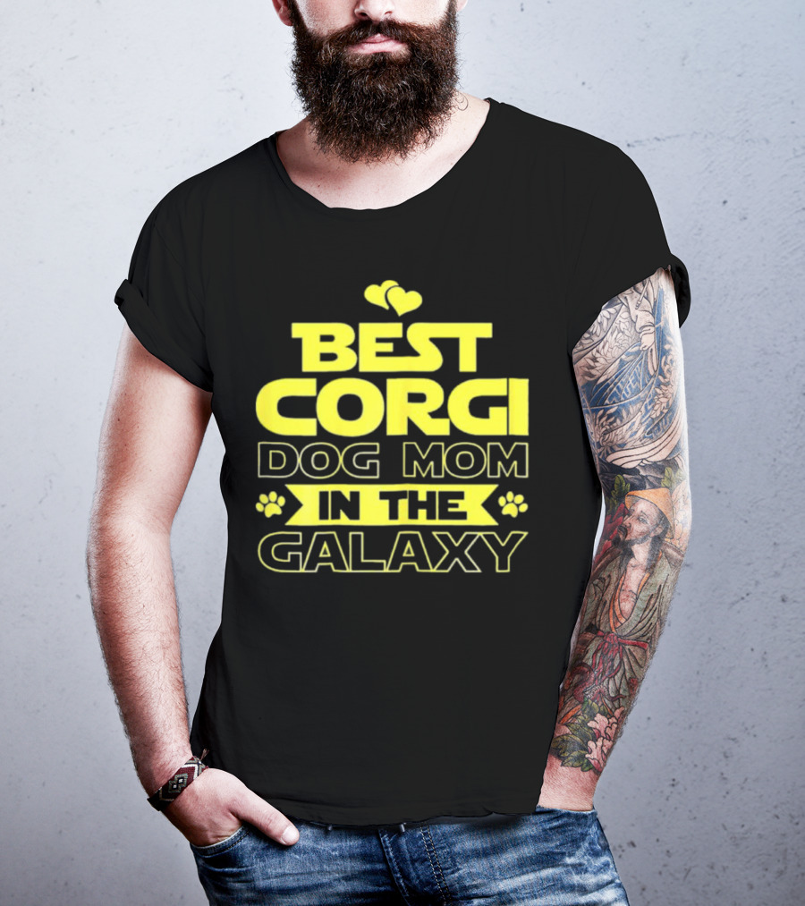 Best Corgi Dog Mom IN The Galaxy T-Shirt