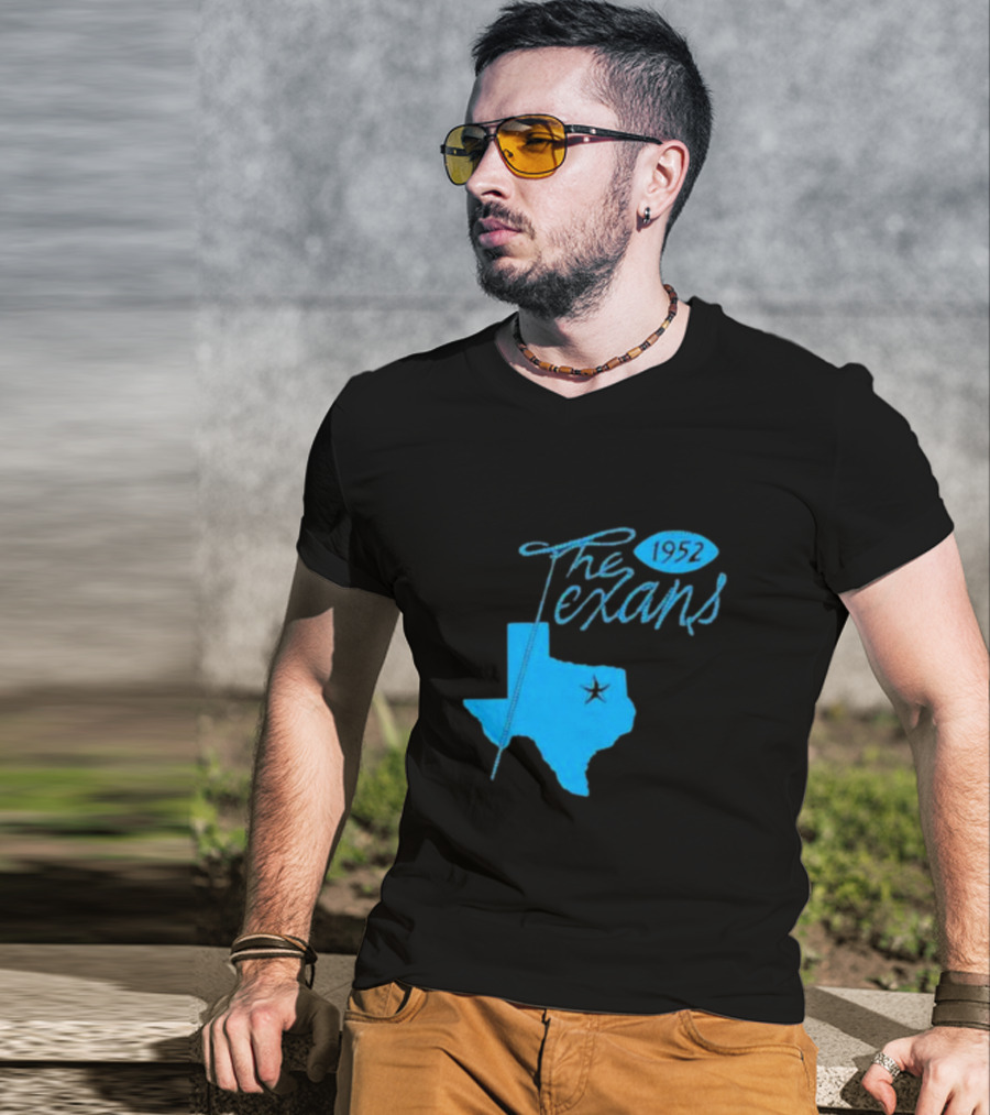 Dallas The Texans 1952 Texas Map Star T-Shirt