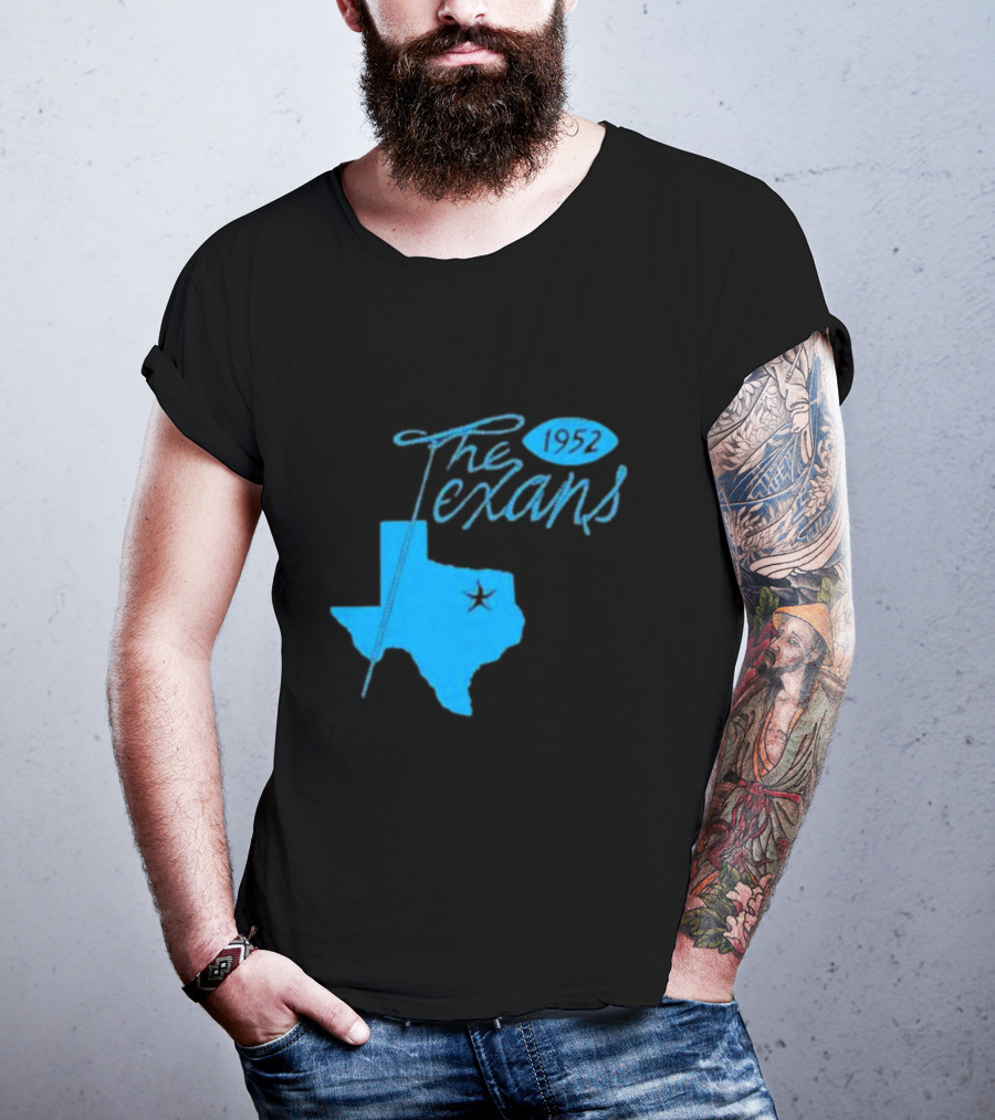 Dallas The Texans 1952 Texas Map Star T-Shirt