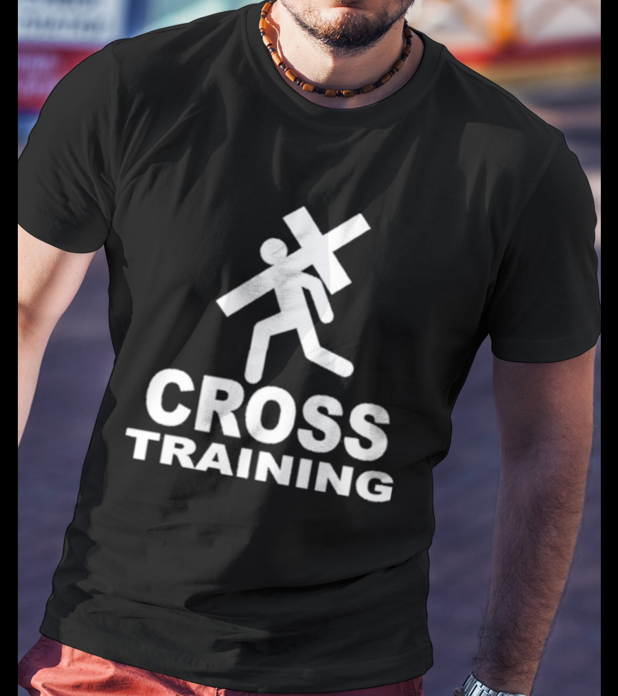 Giuseppe Barbaro Cross Training Christian Carrying Symbolic Cross T-Shirt