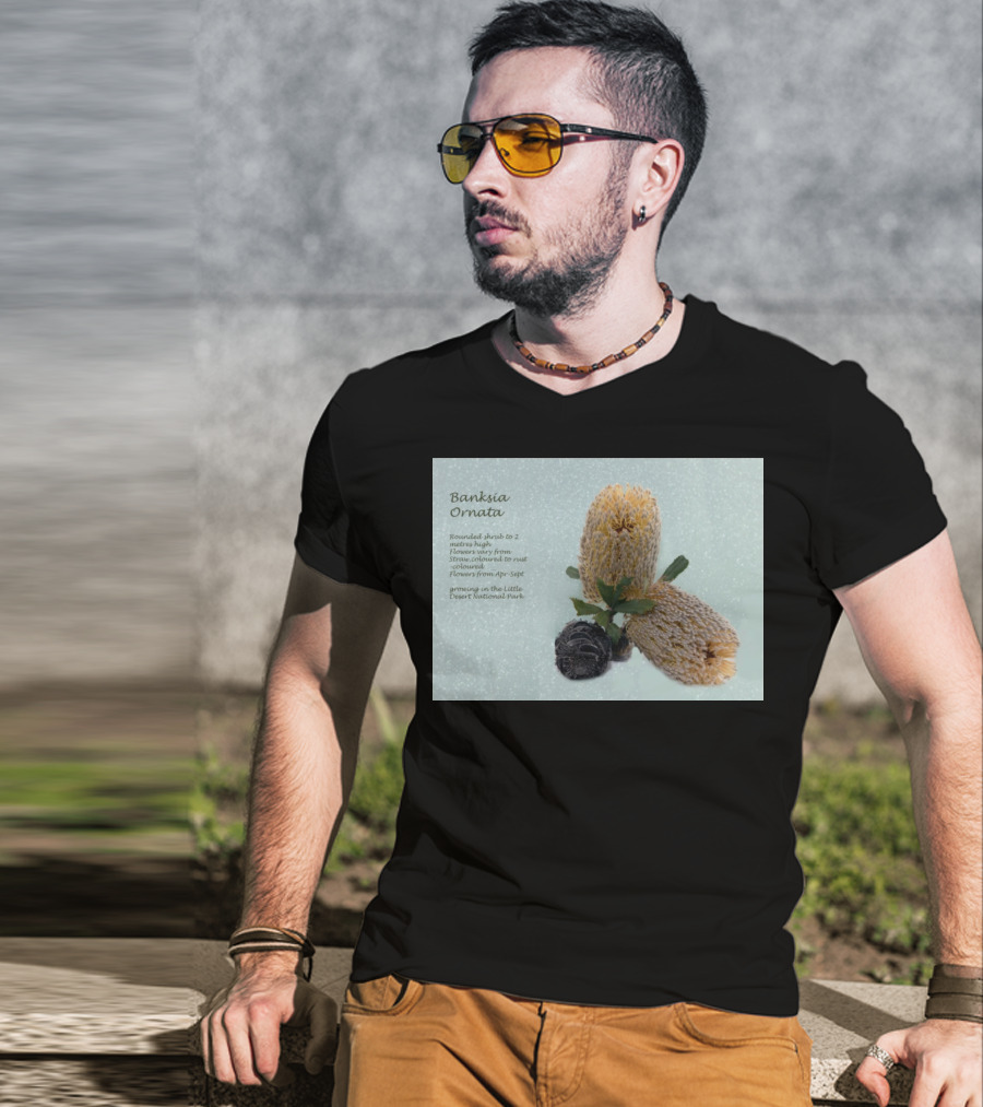 Banksia Ornata Rounded Shrubs Little Desert National Park Flowers T-Shirt
