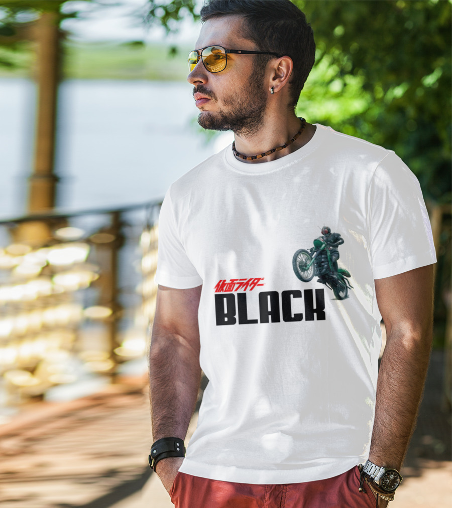 Kamen Rider Black Motorcycle Action Scene T-Shirt