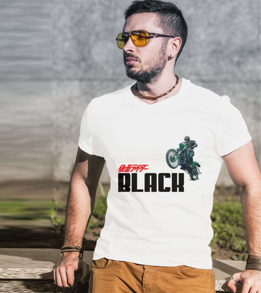Kamen Rider Black Motorcycle Action Scene T-Shirt