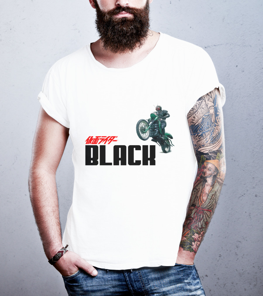 Kamen Rider Black Motorcycle Action Scene T-Shirt