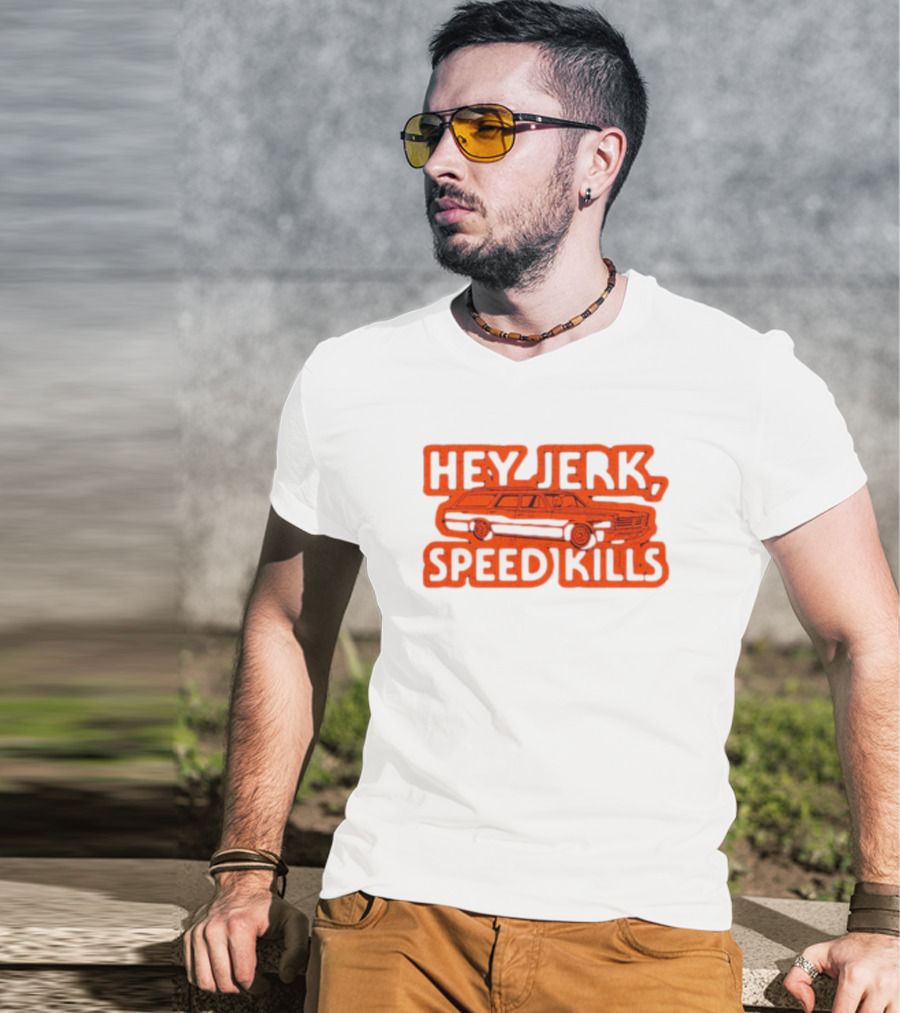 Michael Myers Hey Jerk Speed Kills Station Wagon Scene T-Shirt