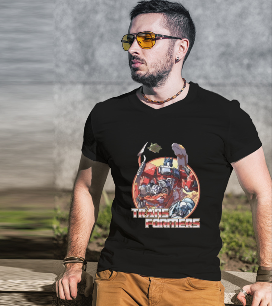 Transformers Autobots Optimus Prime And Dinobots T-Shirt